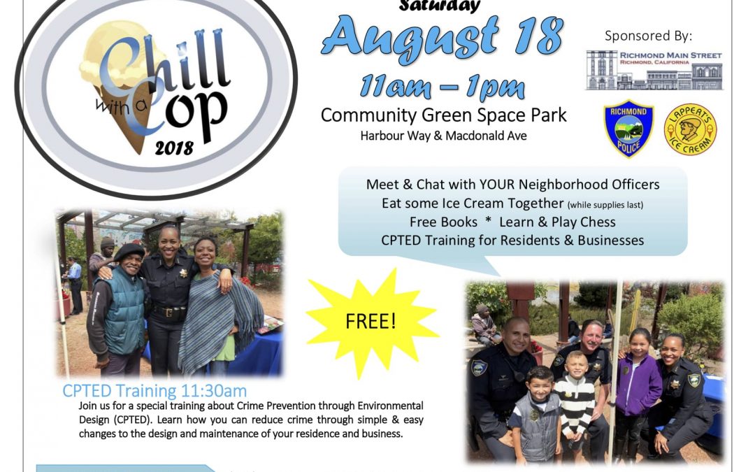 Richmond Community Invited to Chill with a Cop at 5th annual Free Ice Cream Social with Police Officers