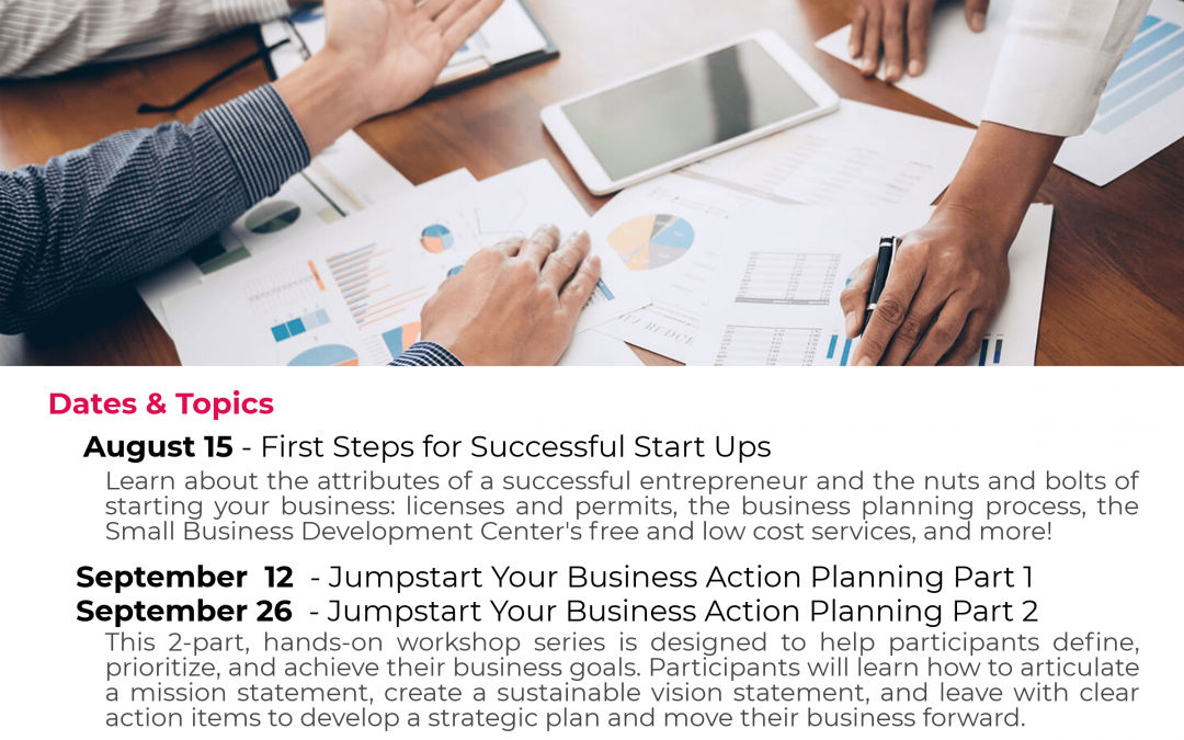 Back by Popular Demand: FREE Business Planning Workshop Series Starts August 15