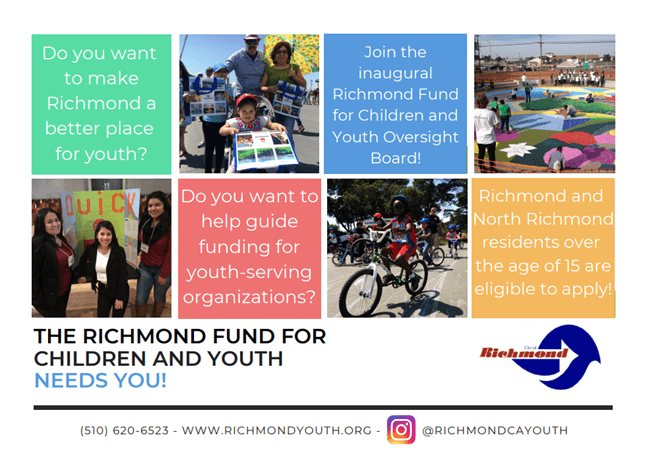 Richmond Fund for Children and Youth Seeks Residents to Apply to Inaugural Oversight Board