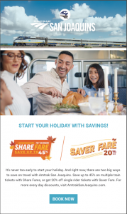 Amtrak San Joaquins Nov2019 ShareFare flyer