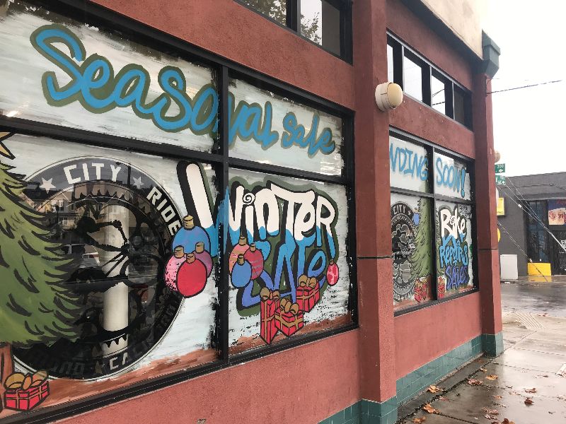 Holiday Windows along Macdonald Avenue