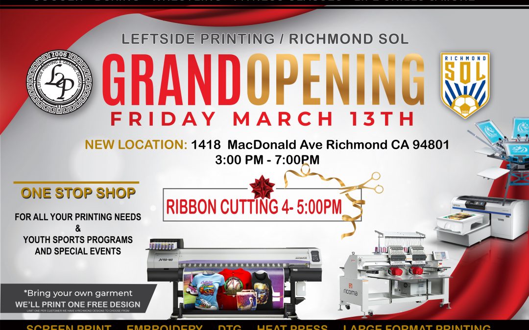 Media Alert: Leftside Printing / Richmond SOL Grand Opening & Ribbon Cutting Ceremony