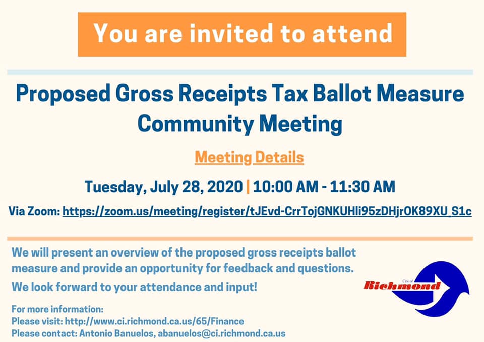 CoR Proposed Gross Receipts Tax Ballot Measure Meeting 7:28:2020