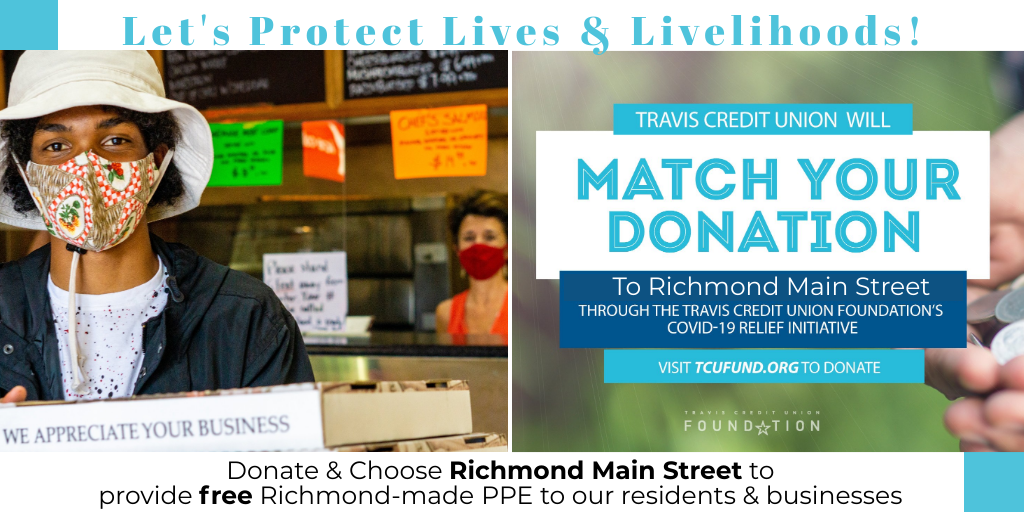 Media Alert: Richmond Main Street Initiative & Travis Credit Union Foundation Fundraiser Protecting Local Lives & Livelihoods